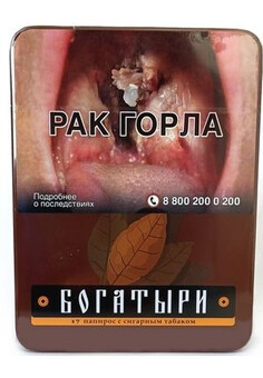ЭДО Папиросы БОГАТЫРИ с сигарным табаком, 17шт./портсигар, изображение 1